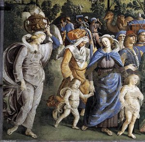 Moses's Journey Into Egypt And The Circumcision Of His Son Eliezer (detail) — Vannucci Pietro (le Perugin)