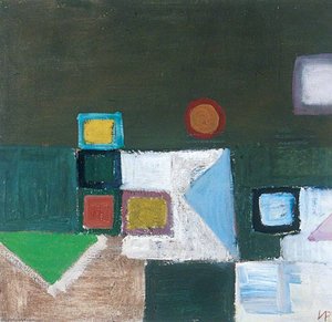 Green Abstract — Victor Pasmore