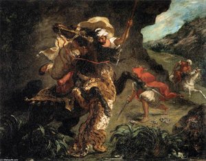 La Chasse Au Tigre — Eugène Delacroix