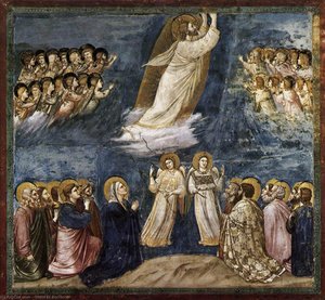 No. 38 Scenes From The Life Of Christ: 22. Ascension — Giotto Di Bondone