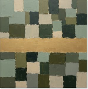 Monolithic Earth Tones: A Meditative Study In Ochre And Sculptural Tessellation — Laurent Fabre