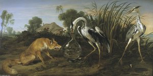 Sable Of The Fox And The Heron — Frans Snyders
