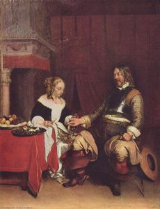 Man Offering A Woman Coins — Gerard Ter Borch