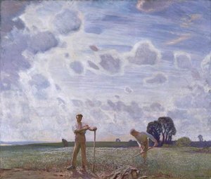 In The Fields In June — Sir George Clausen