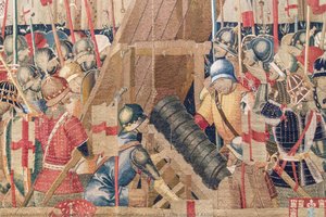 Detail Of The Tapestry “the Siege Of Asilah” — Tournai Passchier Grenier