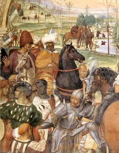 Life Of St Benedict, Scene 30: Benedict Foretells The Destruction Of Montecassino (detail) — Il Sodoma (giovanni Antonio Bazzi)