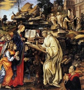 Apparition Of The Virgin To St Bernard — Filippino Lippi