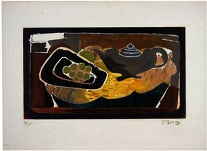 La Théière Et Les Raisins — Georges Braque