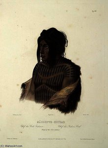 Mähsette Kuiuab Chief Of The Cree Indians — Karl Bodmer