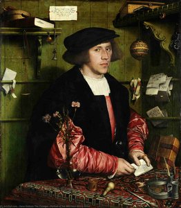 Портрет Търговец Георг Гизе — Hans Holbein Den Yngre