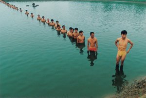 To Raise The Water Level In A Fishpond (line Man) — Zhang Huan