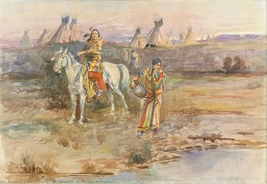 Ein Piegan-flirt — Charles Marion Russell