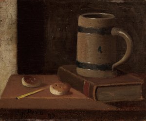 Mug, Book, Biscuits, And Match — John Frederick Peto