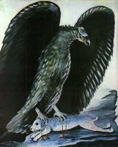 Eagle With Hare — Niko Pirosmani