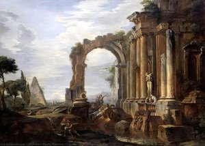 Capriccio Of Classical Ruins — Giovanni Paolo Panini