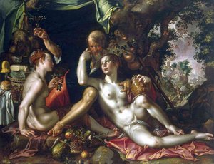 Lot And His Daughters — Joachim Anthonisz Wtewael