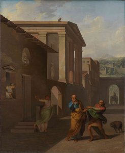 The Midwife Taking Leave Of The Girl From Andros (from Terence's Andria ) — Nicolai Abraham Abildgaard