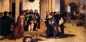 St Dominic Raises Napoleone Orsini — Lorenzo Lotto