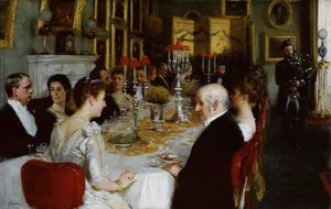 Dinner At Haddo House, 1884 — Alfred Edward Emslie