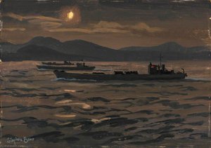 Tank Landing Craft Just Before Dawn — Stephen Bone