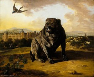 A Dutch Mastiff With Dunham Massey In The Background — Jan Wyck