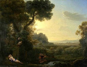 Landscape With Narcissus And Echo — Claude Lorrain (claude Gellée)
