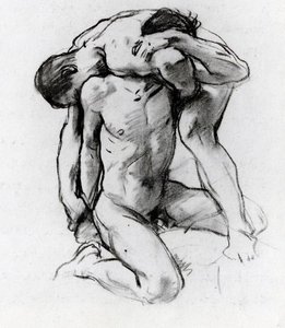 Male Nudy Wrestling — John Singer Sargent