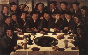 Banquet Of Members Of Amsterdam's Crossbow Civic Guard — Cornelis Anthonisz