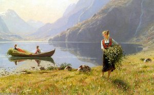 On The Banks Of The Fjord — Hans Dahl