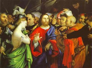 Christ And The Adulteress — Lorenzo Lotto