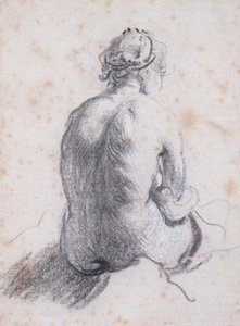 Uno Studio Di Una Donna Nuda Vista Dal Retro — Rembrandt Van Rijn