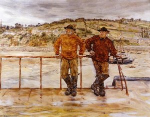 Fishermen At Jersey — Jean-françois Raffaelli
