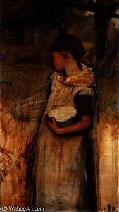 Girl With Flowers — Francis Montague Holl