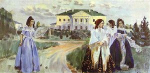 Walk At Sunset — Viktor Elpidiforovich Borisov Musatov