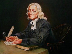 John Wesley (1703–1791), Holding A Quill Pen — Richard Gilmore Douglas