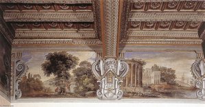 Imaginary Landscape With Temple Of Sibyl At Tivoli — Agostino Tassi