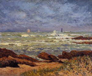 The Barges Lighthouse — Maxime Emile Louis Maufra