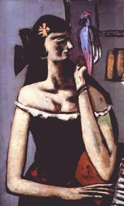 Woman With Parrot — Max Beckmann