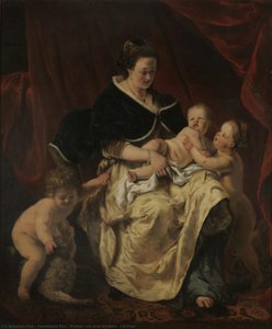Mutter Mit Drei Kindern (caritas) — Ferdinand Bol