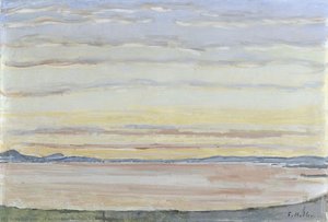 Le Léman Au Coucher Du Soleil — Ferdinand Hodler