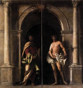 St Bartholomew And St Sebastian — Sebastiano Del Piombo