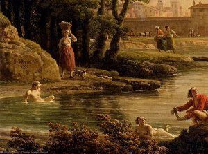 Landscape With Bathers Detail — Claude-joseph Vernet