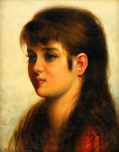 Portrait Of A Young Girl (22) — Alexei Alexeievich Harlamoff