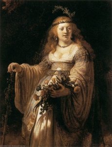 Saskia Van Uylenburgh În Costume Dragomir — Rembrandt Van Rijn