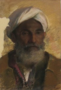 Male Figure With White Turban — António Xavier Trindade