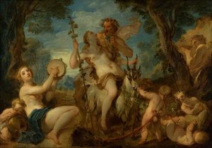 Bacchantes And Satyrs — Charles-joseph Natoire