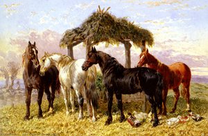 Horses And Ducks By A River — John Frederick Herring Junior