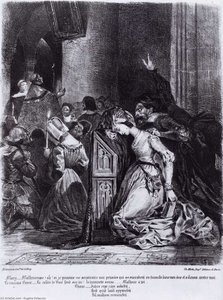 Margarete In Church — Eugène Delacroix