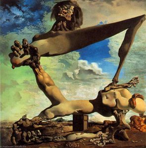 Dalí Mäkké Stavanie S Kyslíkovými Fazuľami - Predzvěst Vojny — Salvador Dalí