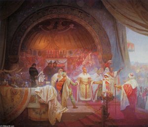 The Bohemian King Premysl Otakar Ii. The Union Of Slavic Dynasties — Alphonse Mucha